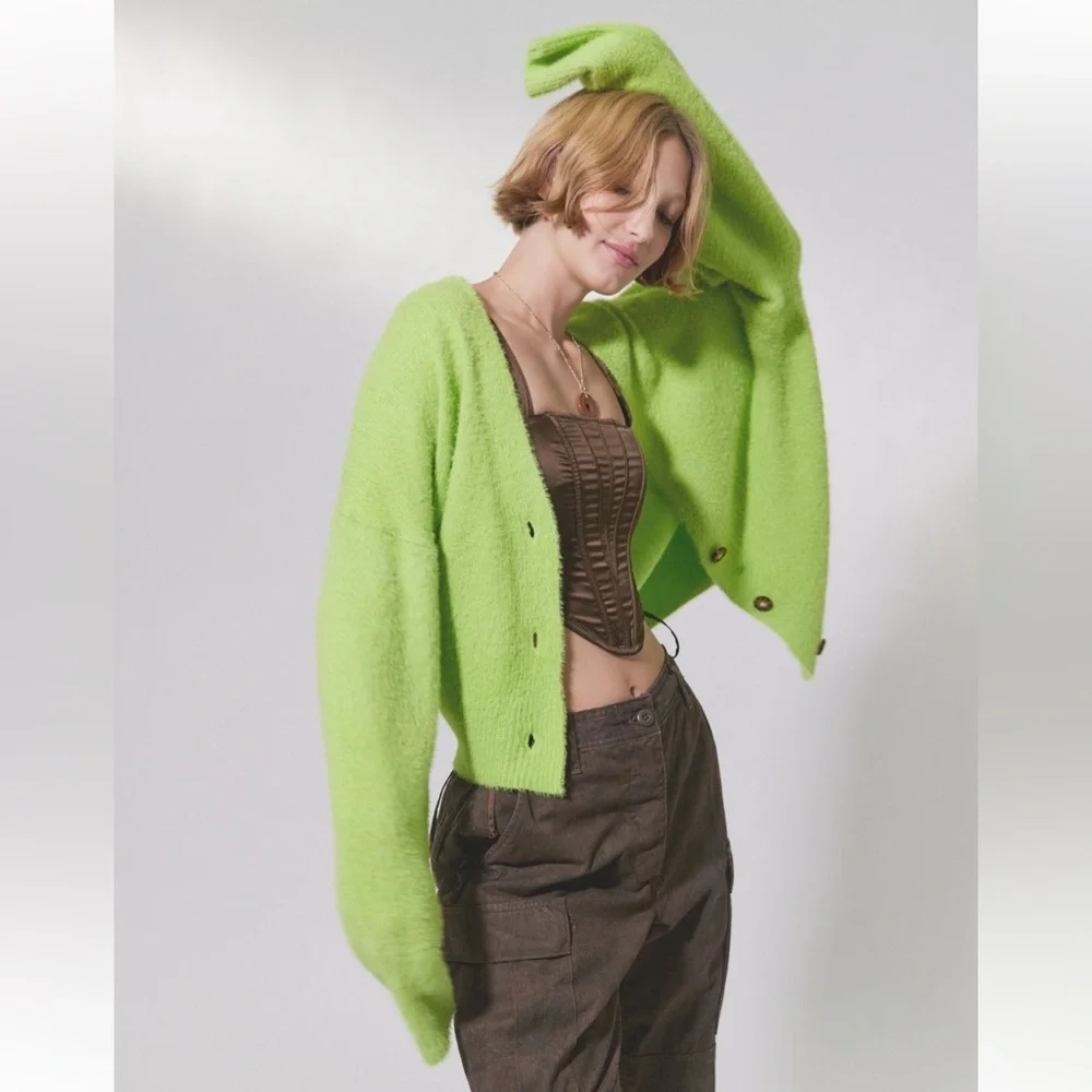 Urban Outfitters Thea‎ Fuzzy Cardigan - Picture 2 of 6